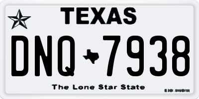 TX license plate DNQ7938
