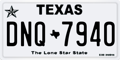 TX license plate DNQ7940