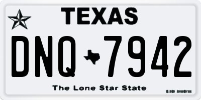 TX license plate DNQ7942