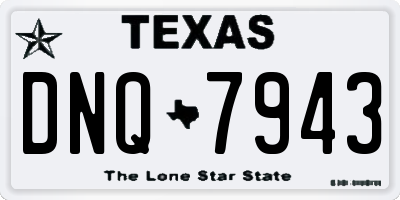 TX license plate DNQ7943