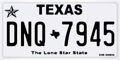 TX license plate DNQ7945