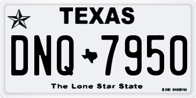 TX license plate DNQ7950
