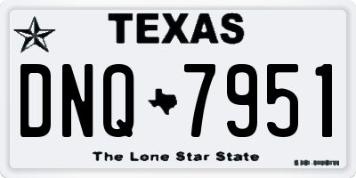 TX license plate DNQ7951