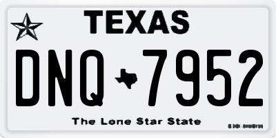 TX license plate DNQ7952