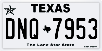 TX license plate DNQ7953
