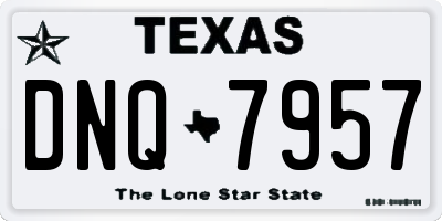 TX license plate DNQ7957