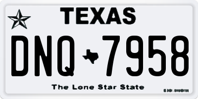 TX license plate DNQ7958