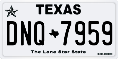 TX license plate DNQ7959