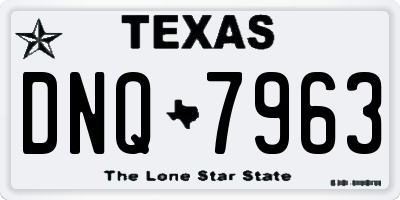 TX license plate DNQ7963