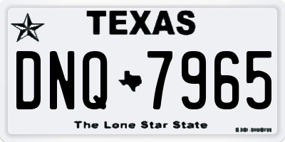 TX license plate DNQ7965