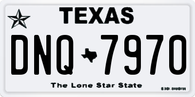 TX license plate DNQ7970