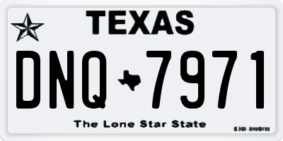 TX license plate DNQ7971