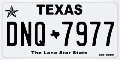 TX license plate DNQ7977