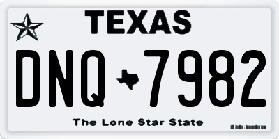 TX license plate DNQ7982