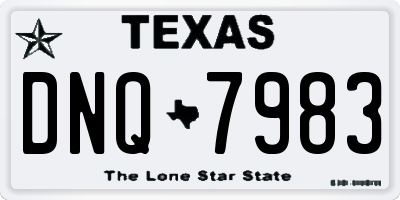 TX license plate DNQ7983