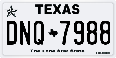 TX license plate DNQ7988