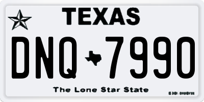 TX license plate DNQ7990