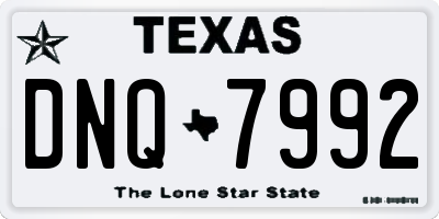 TX license plate DNQ7992