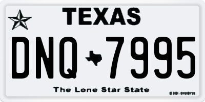 TX license plate DNQ7995
