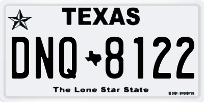 TX license plate DNQ8122