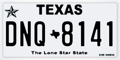 TX license plate DNQ8141