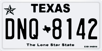 TX license plate DNQ8142