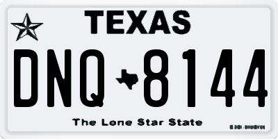 TX license plate DNQ8144