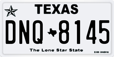 TX license plate DNQ8145