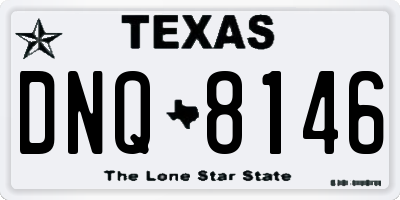 TX license plate DNQ8146
