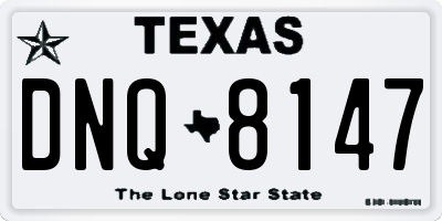 TX license plate DNQ8147