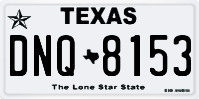 TX license plate DNQ8153