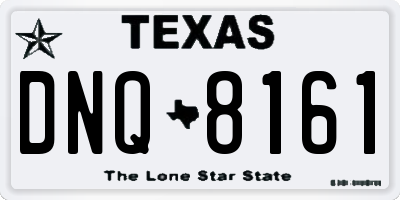 TX license plate DNQ8161