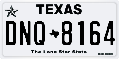 TX license plate DNQ8164