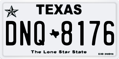 TX license plate DNQ8176