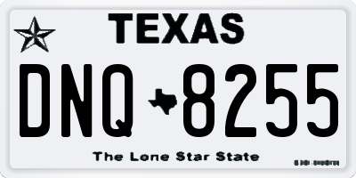 TX license plate DNQ8255
