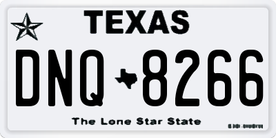 TX license plate DNQ8266