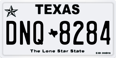 TX license plate DNQ8284