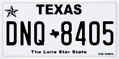 TX license plate DNQ8405
