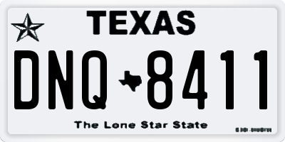 TX license plate DNQ8411