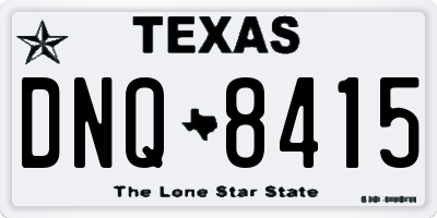 TX license plate DNQ8415