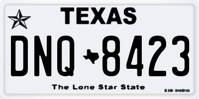 TX license plate DNQ8423