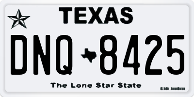 TX license plate DNQ8425