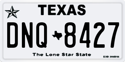 TX license plate DNQ8427