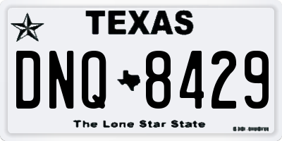 TX license plate DNQ8429