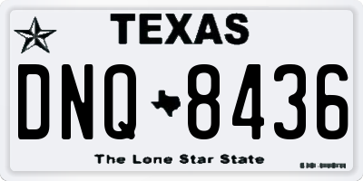 TX license plate DNQ8436