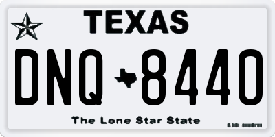 TX license plate DNQ8440