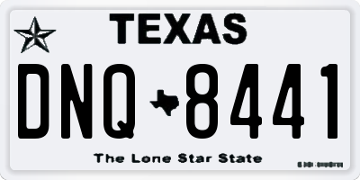 TX license plate DNQ8441