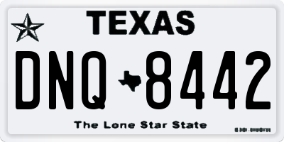 TX license plate DNQ8442
