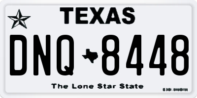 TX license plate DNQ8448