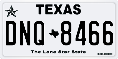 TX license plate DNQ8466